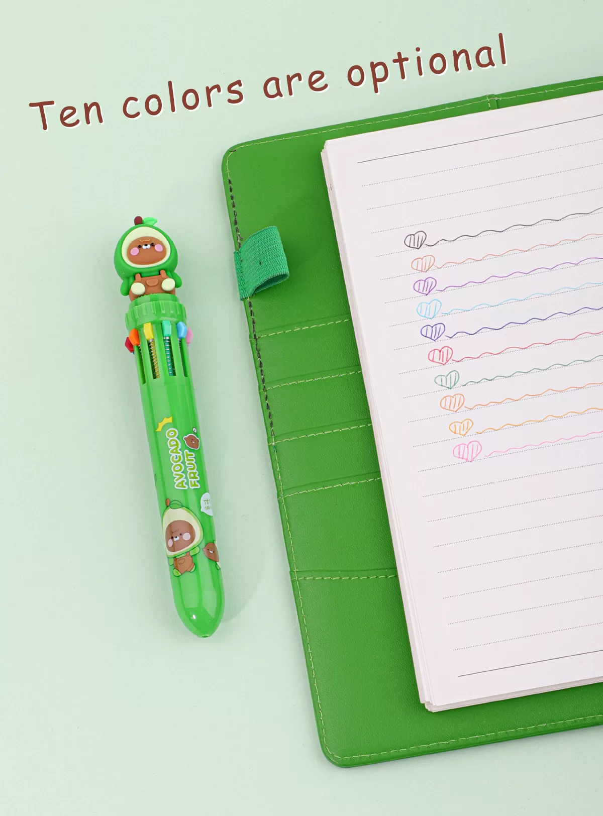 Cute Avocado Ballpoint Pen- 10 Colors - Image 11