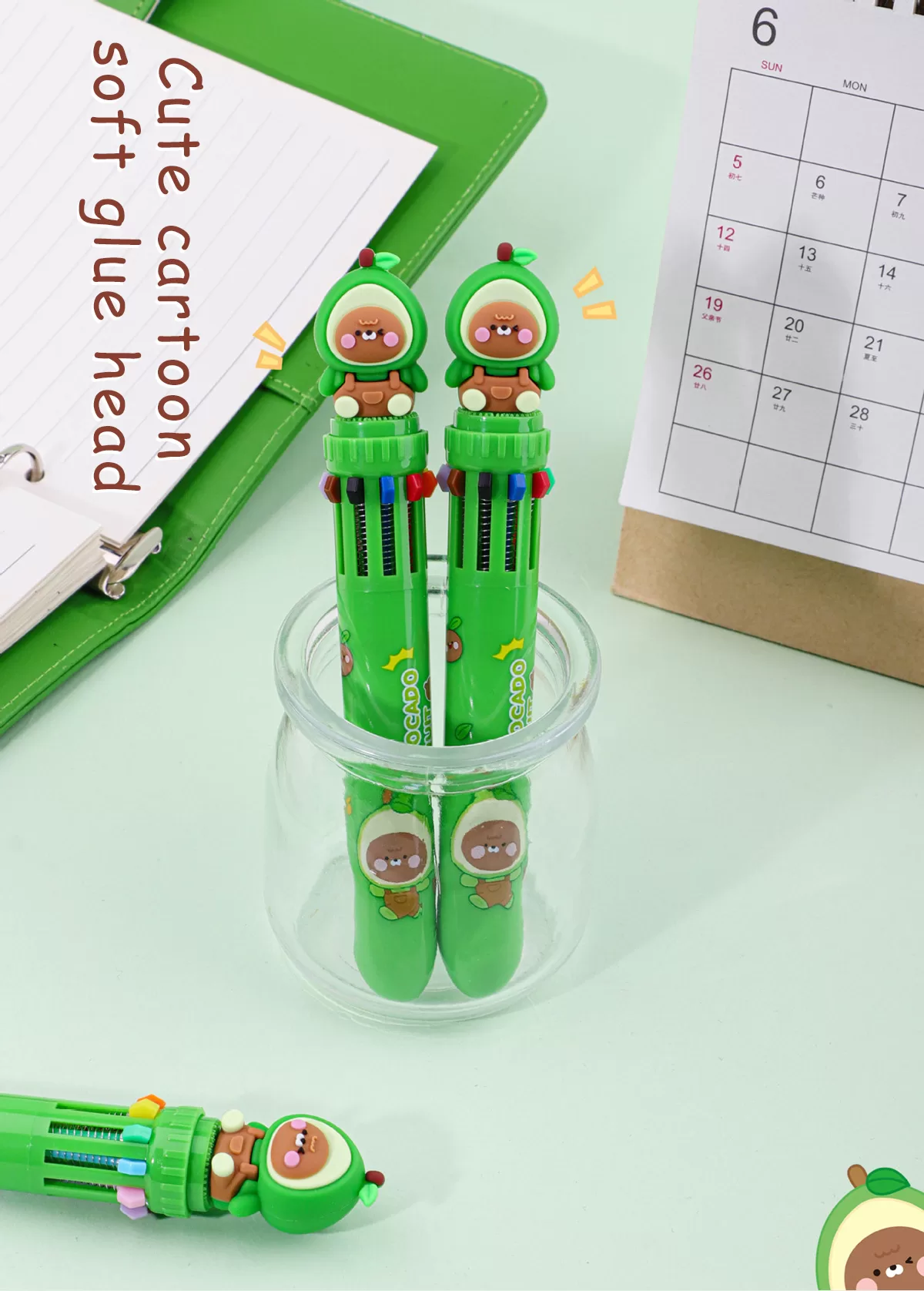 Cute Avocado Ballpoint Pen- 10 Colors - Image 12