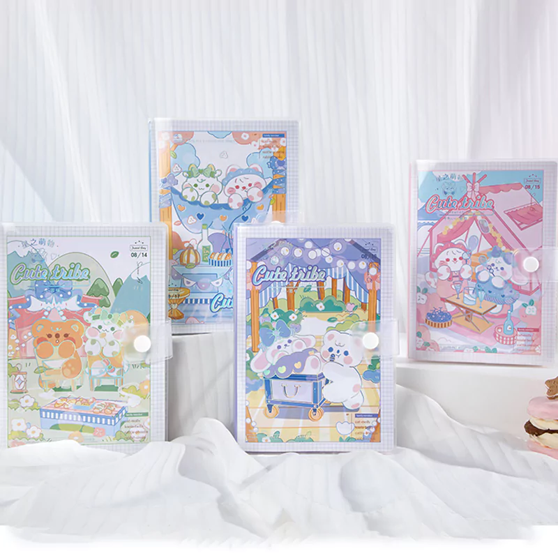 Cute Notebook with Color Pages&Plastic Cover