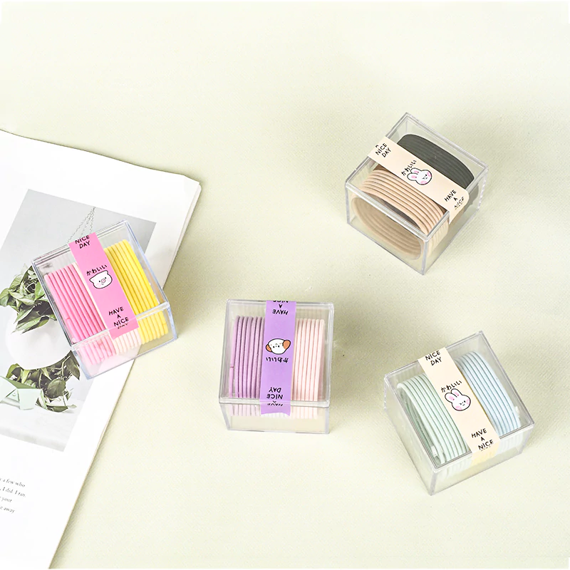 Solid Color Thin Elastic Hair Bands 21PCS