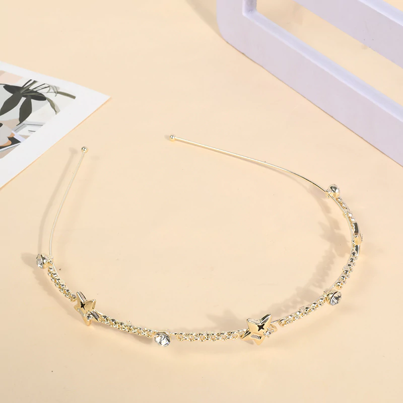 Star Metal Hair Band - Gold