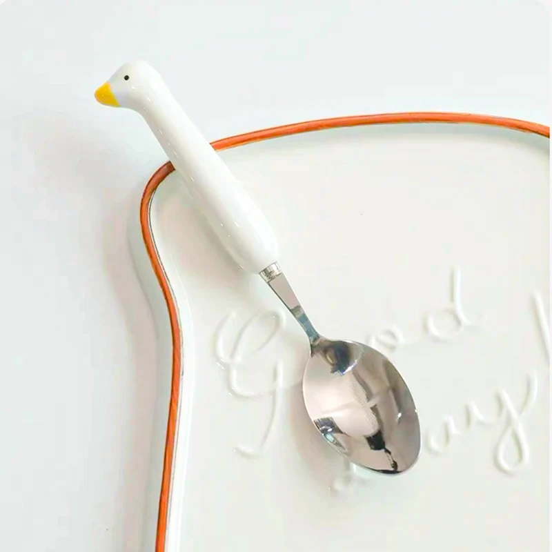 Goose Ceramic Handle Spoon
