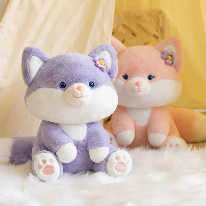 Sitting Plush Fox 13.8 inches - Purple