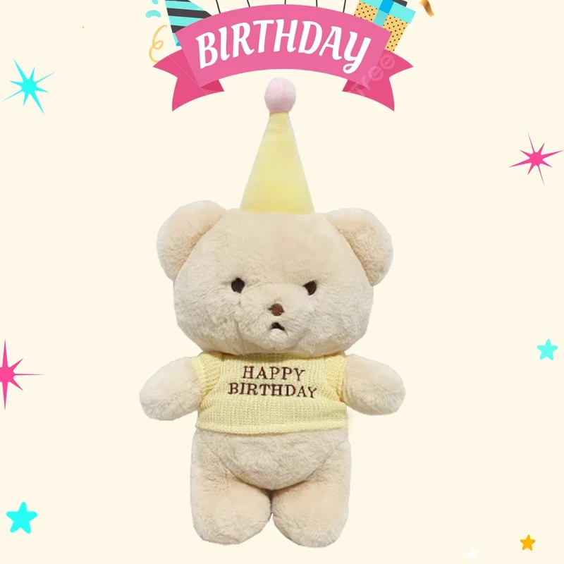 Birthday Hat Bear Stuffed Toy 17.7Inch