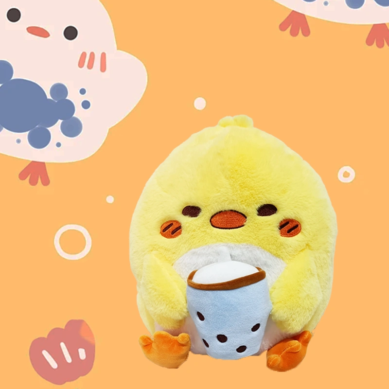Bubble Tea Chicken Stuffed Toy 9.4Inch