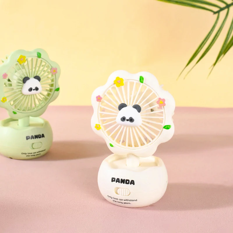 Panda Flower Vanity Table Fan - Image 3