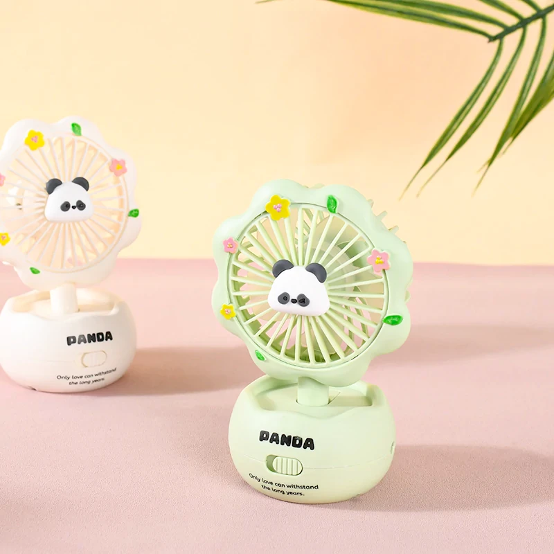 Panda Flower Vanity Table Fan