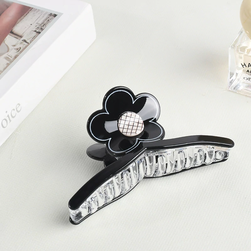 Flower Cross Claw Hair Clip