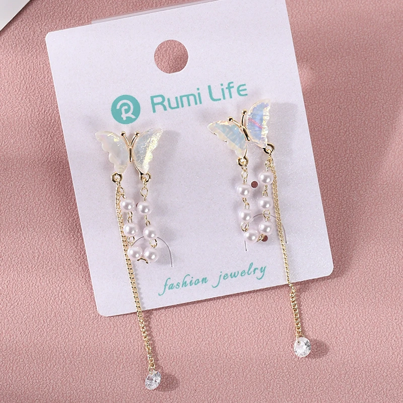 Shiny Butterfly Dangle Earring
