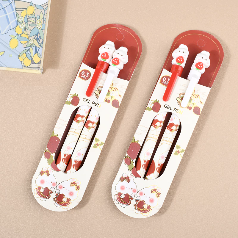 Strawberry Bunny Press Gel Pen