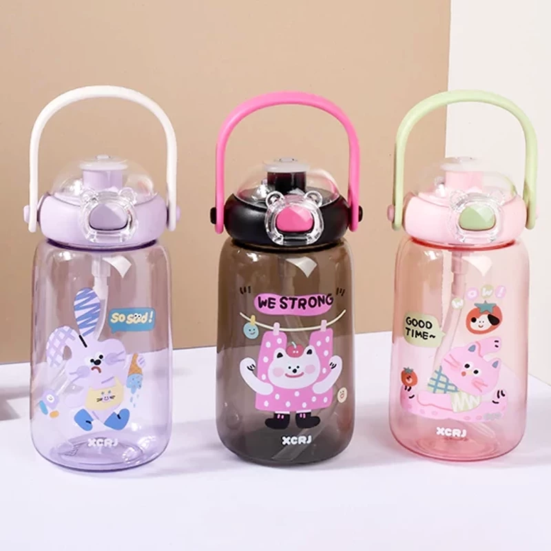 Cartoon Plastic Water Bottle 21.6oz