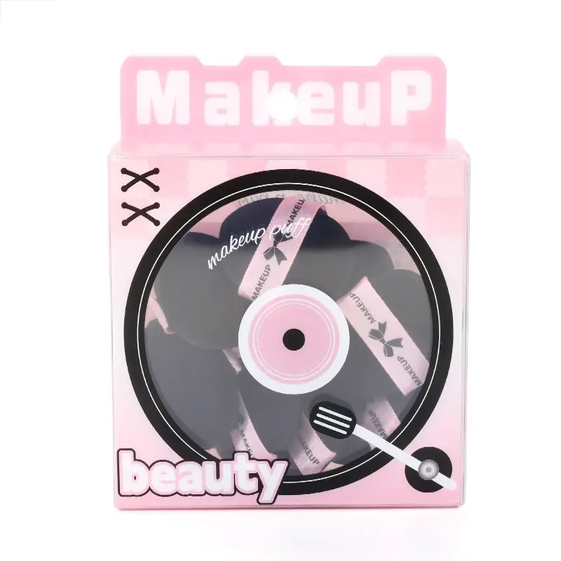 Finger Powder Puff Set 8pcs - Black